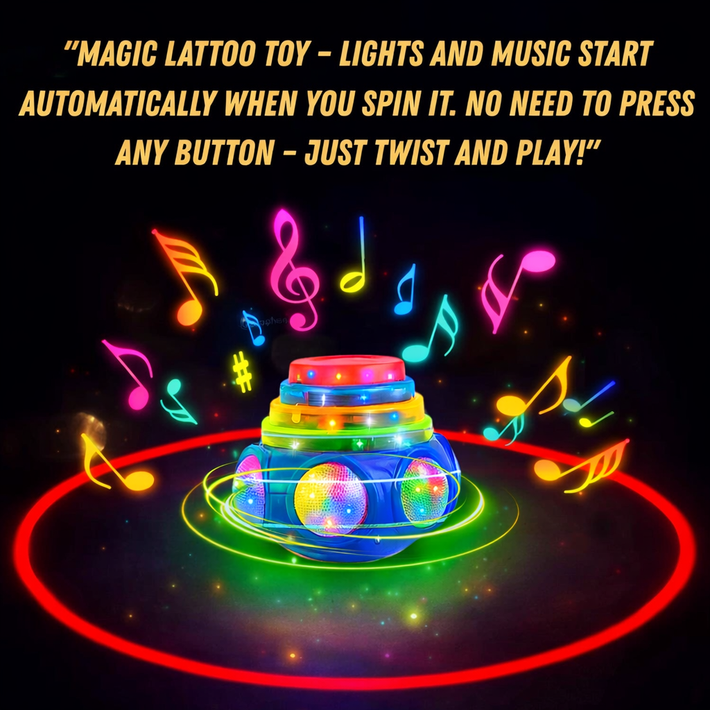 Magic Lattoo Toy Flashing Premium Magic Spinner with LED Lights Music