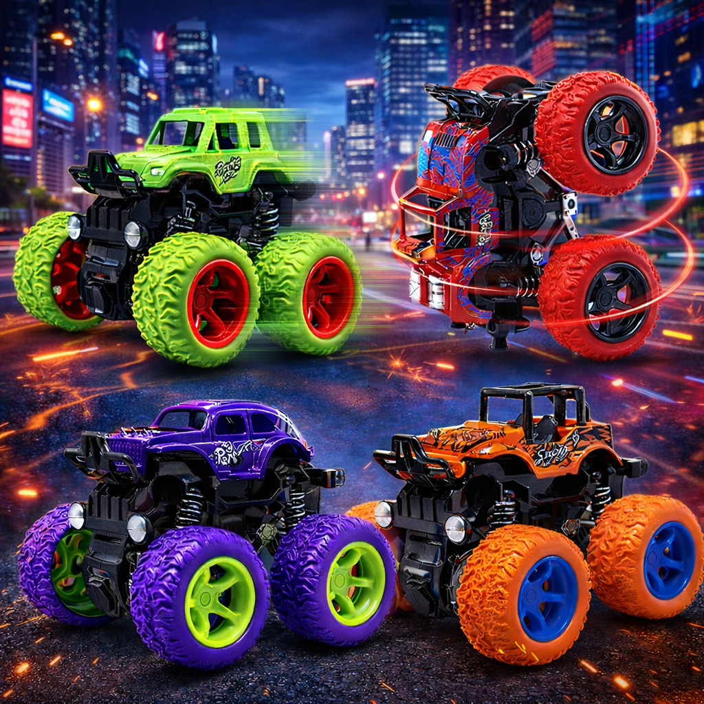Graphene 4WD Push & Go Stunt Monster Truck with 360° Off-Road Action