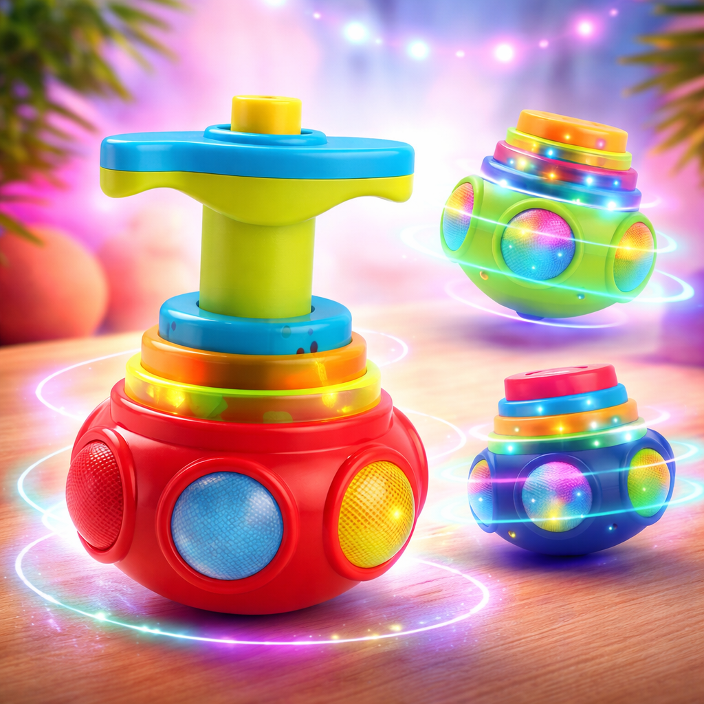 Magic Lattoo Toy Flashing Premium Magic Spinner with LED Lights Music