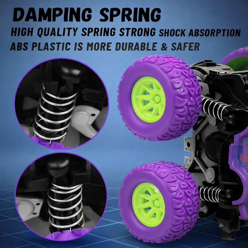 Graphene 4WD Push & Go Stunt Monster Truck with 360° Off-Road Action